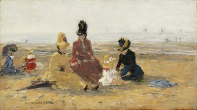 Sur la plage, Trouville - Eugene Louis Boudin